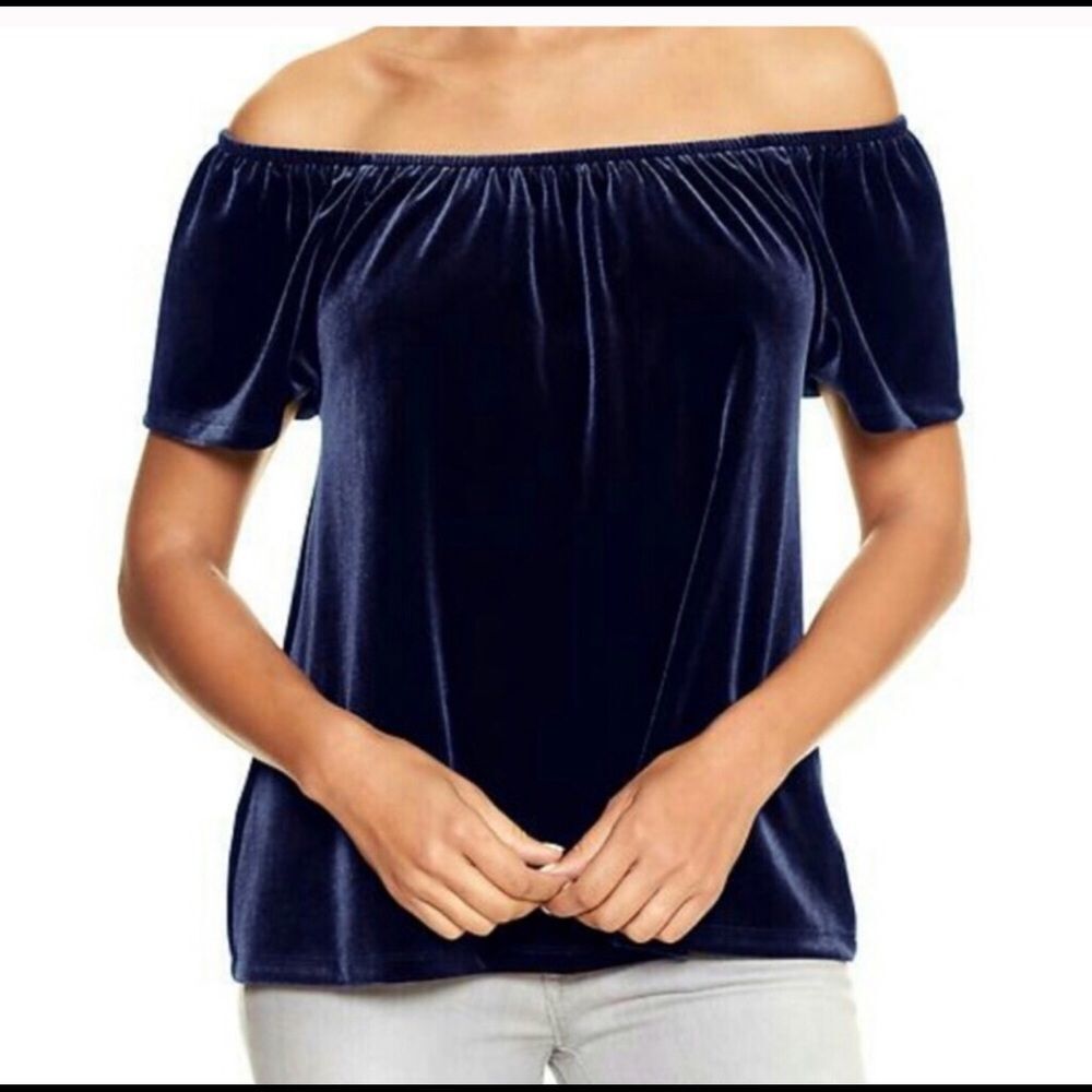 Gap Velvet Off The Shoulder Top Sz M